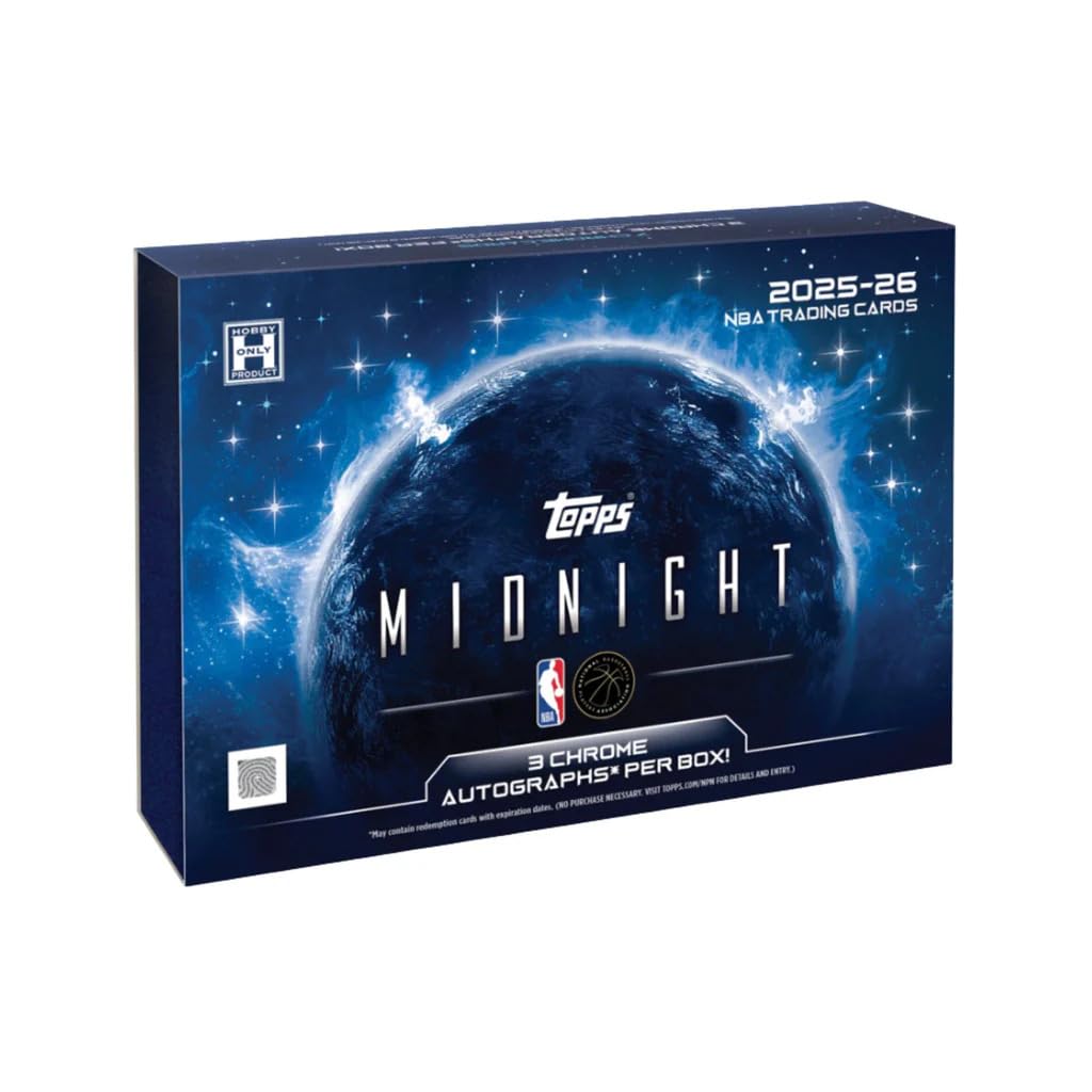 Topps Midnight NBA Trading Cards 2025-26 Hobby Box Factory Sealed 3 Chrome Autographs Per Box