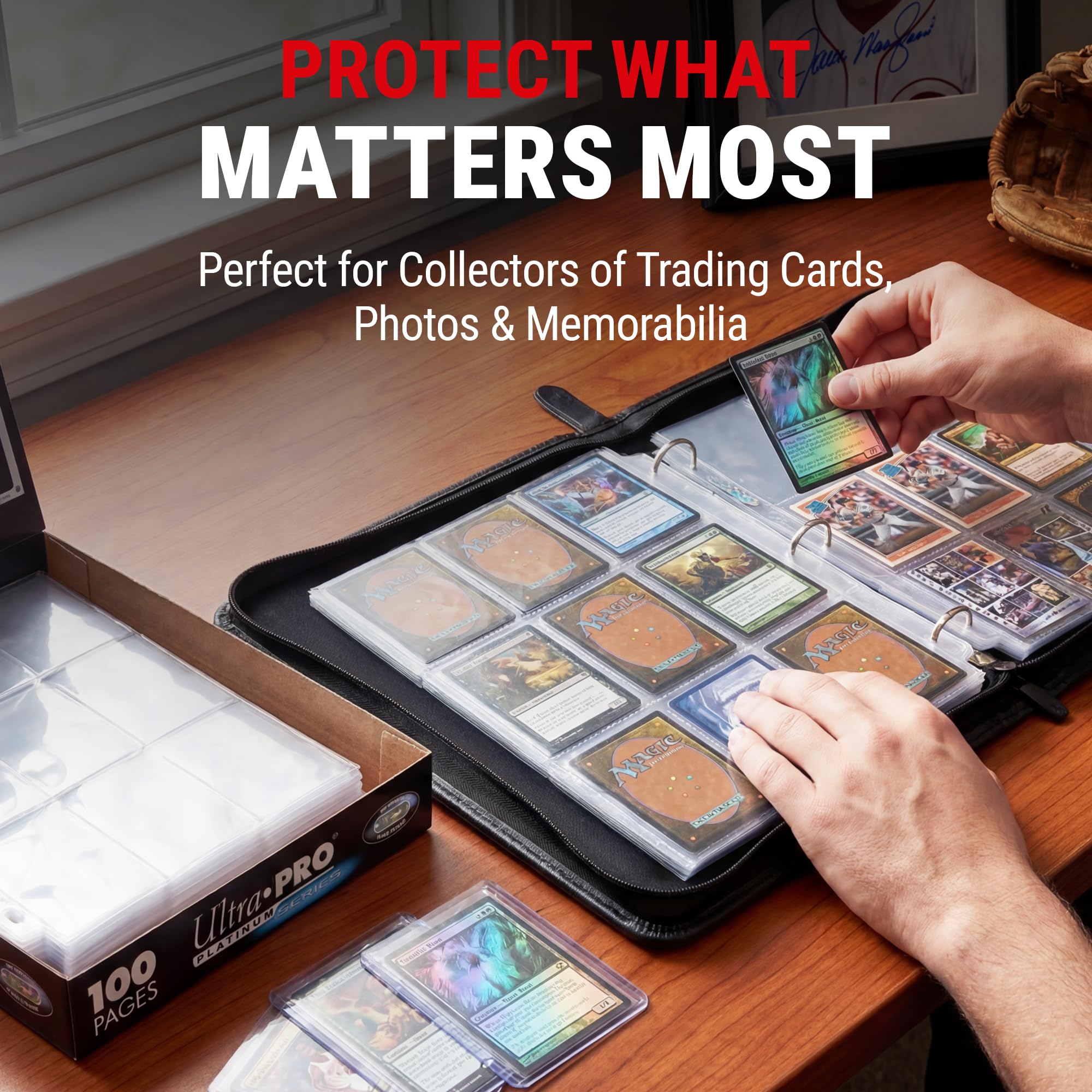 Ultra Pro 9 Pocket Pages Platinum Series - 100 Pages of Card Sleeves for Trading Card Binder and More