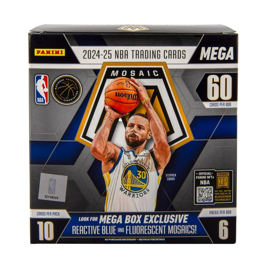 2024–25 Panini Mosaic Basketball Mega Box – Official NBA Trading Cards – Includes Exclusive Reactive Parallels & Inserts – Collect Top Rookies, Stars & Legends