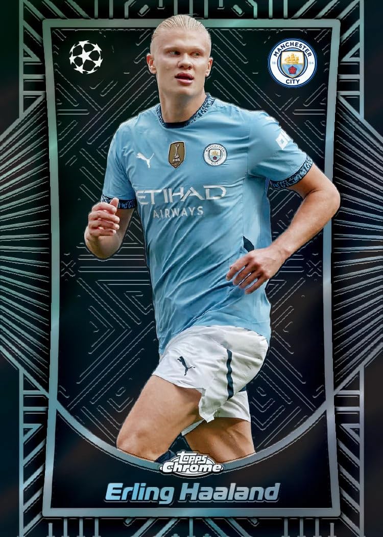 Topps 2024-25 Chrome UEFA Club Competitions Cards Hobby BOX (20 Packs Each)