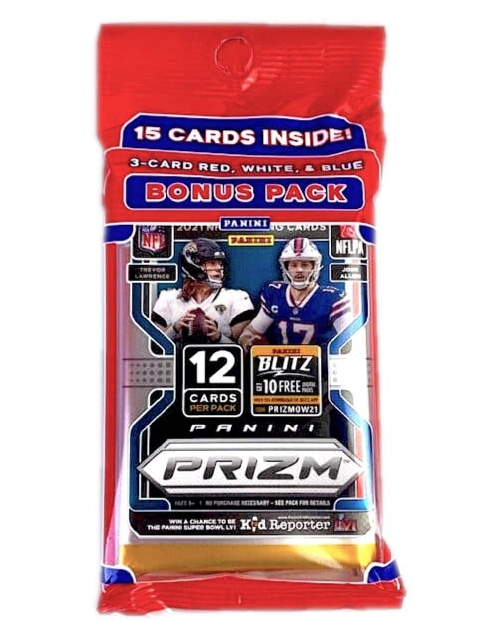 2021 Panini Prizm Football Cello Pack Plus Bonus Pack (15 Total Cards)