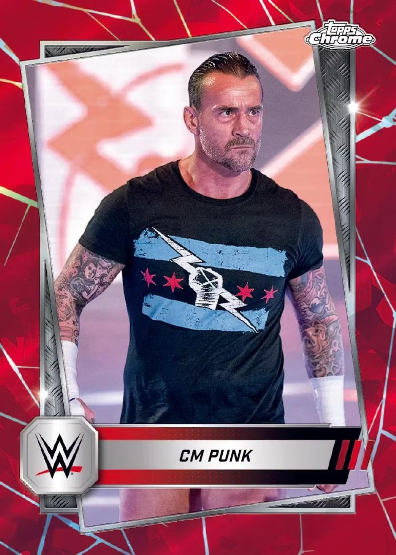 2025 Topps Chrome WWE Sapphire Edition Wrestling Hobby Box (One Chrome Autograph Card Per Box)