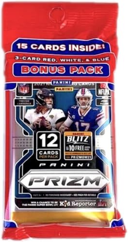 2021 Panini Prizm Football Cello Hanger Pack - 15 Trading Cards - New