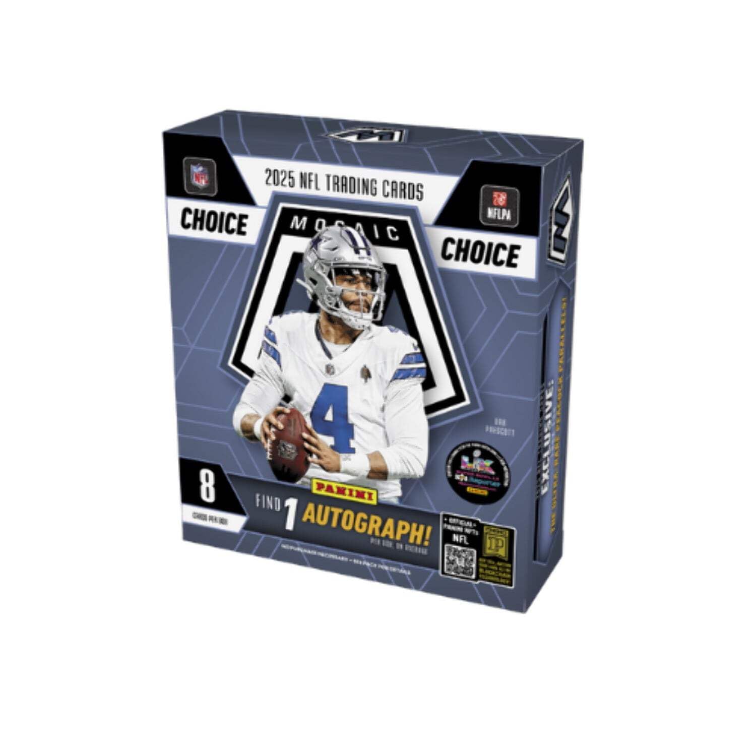 2025 Panini Mosaic Football Choice Trading Card Box (1 Autograph Per Box)