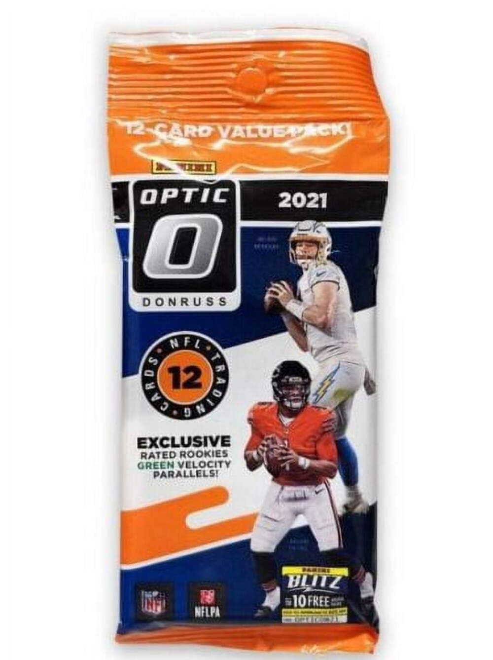 2021 Panini NFL Donruss Optic Football Cello Fat Value Pack - 12 Trading Cards