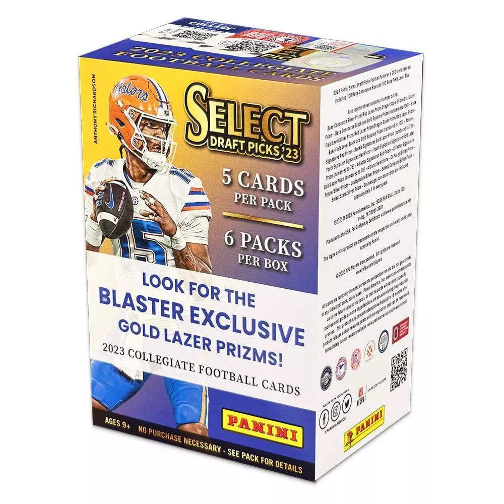 PANINI 2023 Select Collegiate Draft Picks Football Blaster Box
