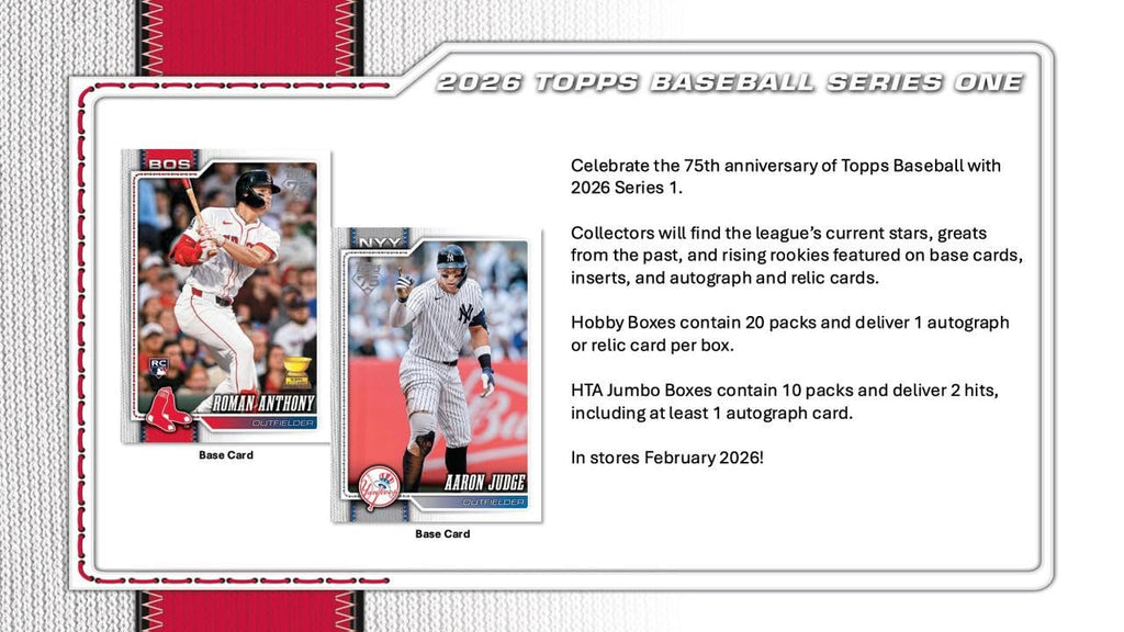 2026 Topps Series 1 Baseball Hobby Jumbo Box