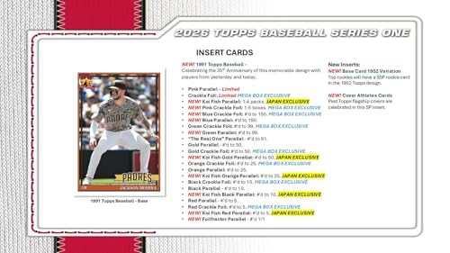 2026 Topps Series 1 Baseball Fanatics Blaster Trading Card Box (2-3 Spring Training Base Card Parallels Per Box)