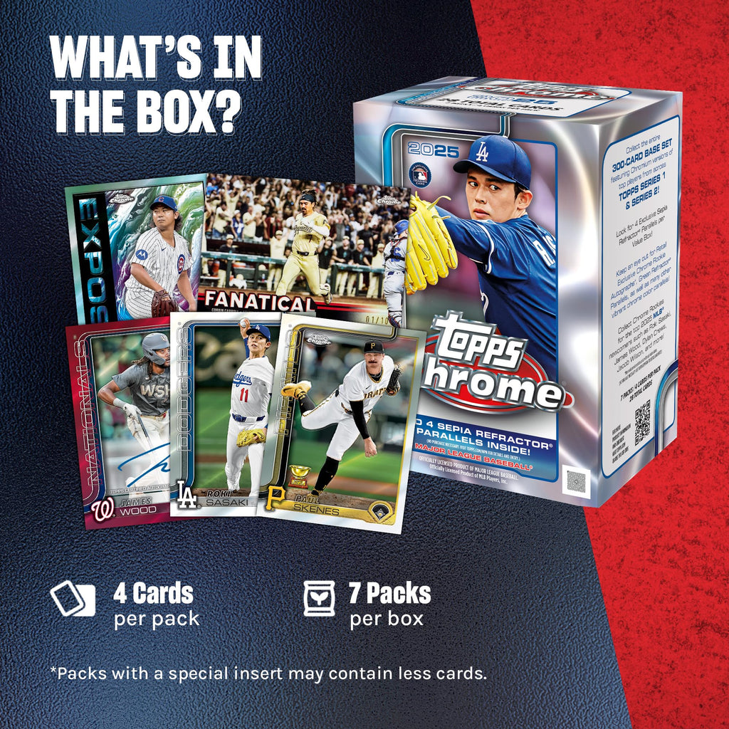 2025 Topps Chrome Baseball - Factory Sealed - Value Box