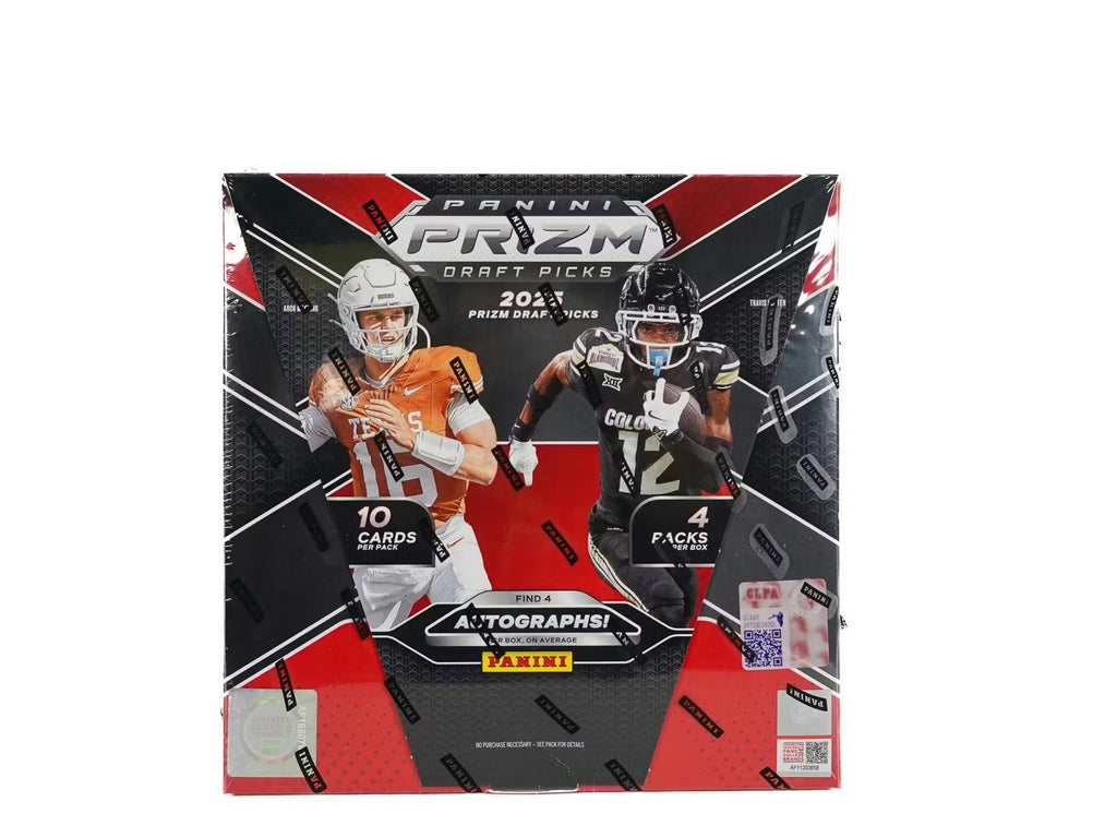 2025 Panini Prizm Draft Picks Football Hobby Trading Card Box (Four Autographs Per Box!)