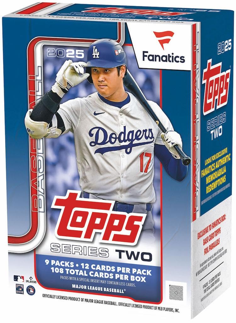 2025 Topps Series 2 Baseball Cards Fanatics Blaster Box | 9 Packs Per Box | MLB Trading Cards
