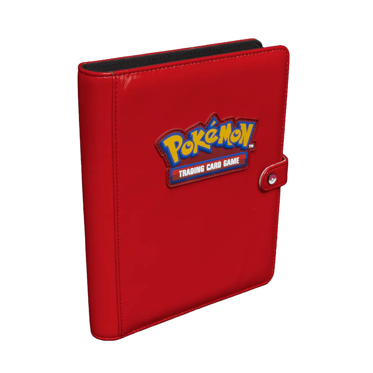 Ultra Pro Premium 4 Pocket Pokemon Binder – Pokemon Card Binder with 20 Side-Loading Pages & Holds up to 160 Cards – Acid-Free & Non-PVC – Snap Closure, Black Backing & Red Padded Leatherette Cover