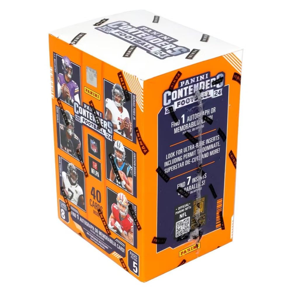 2024–25 Panini Contenders NFL Football Blaster Box – Official Trading Cards – Includes Blaster-Exclusive Parallels, Rookie Tickets & Inserts – Sealed Retail Box