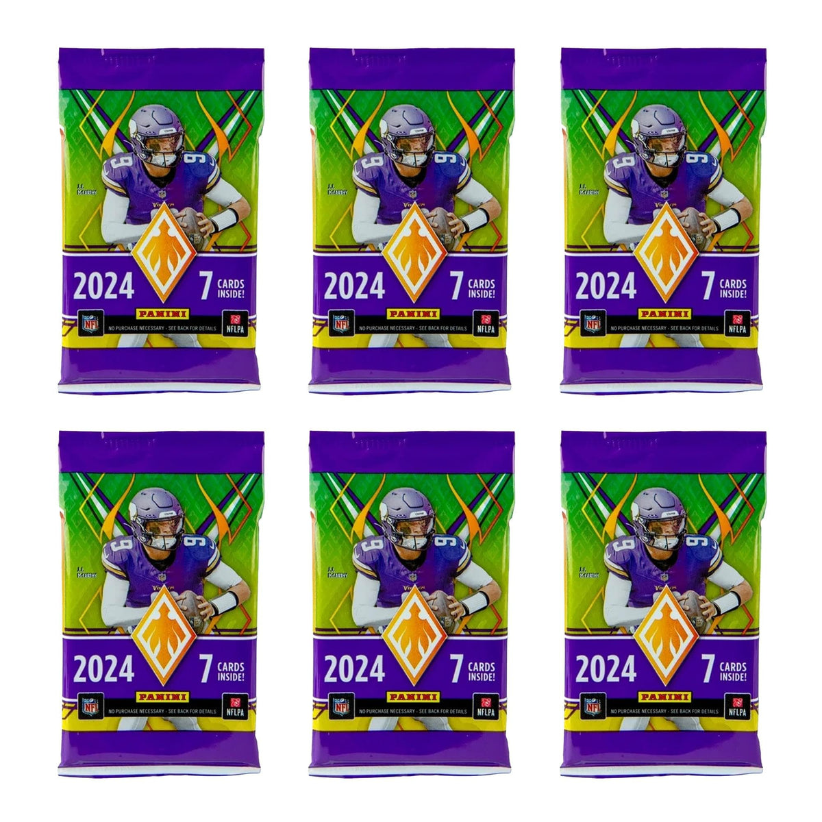 2024-25 Panini Phoenix NFL Football Mega Box – Retail Exclusive, 42 Cards, Color Blast Parallels, Rookie Cards, Official Trading Cards
