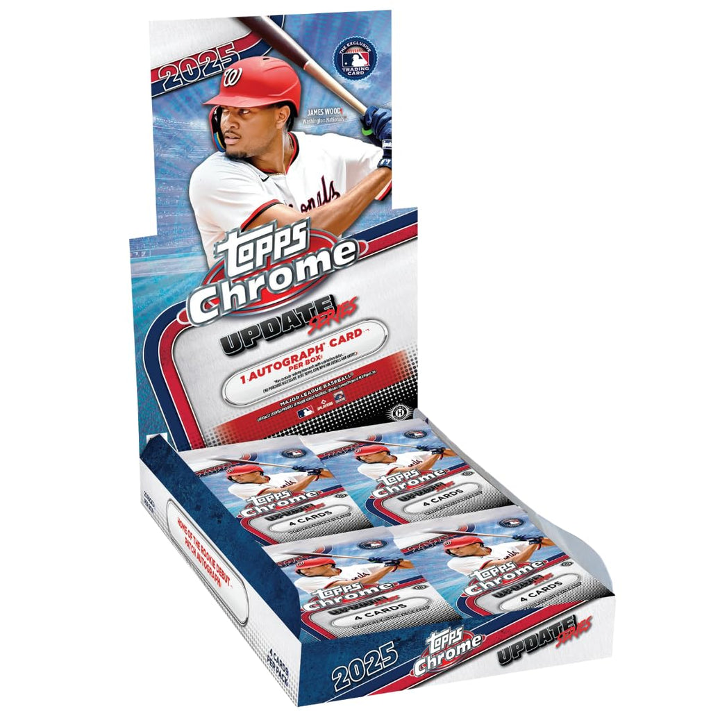 2025 Topps Chrome Baseball Update Hobby Box Factory Sealed 1 Autograph Card Per Box