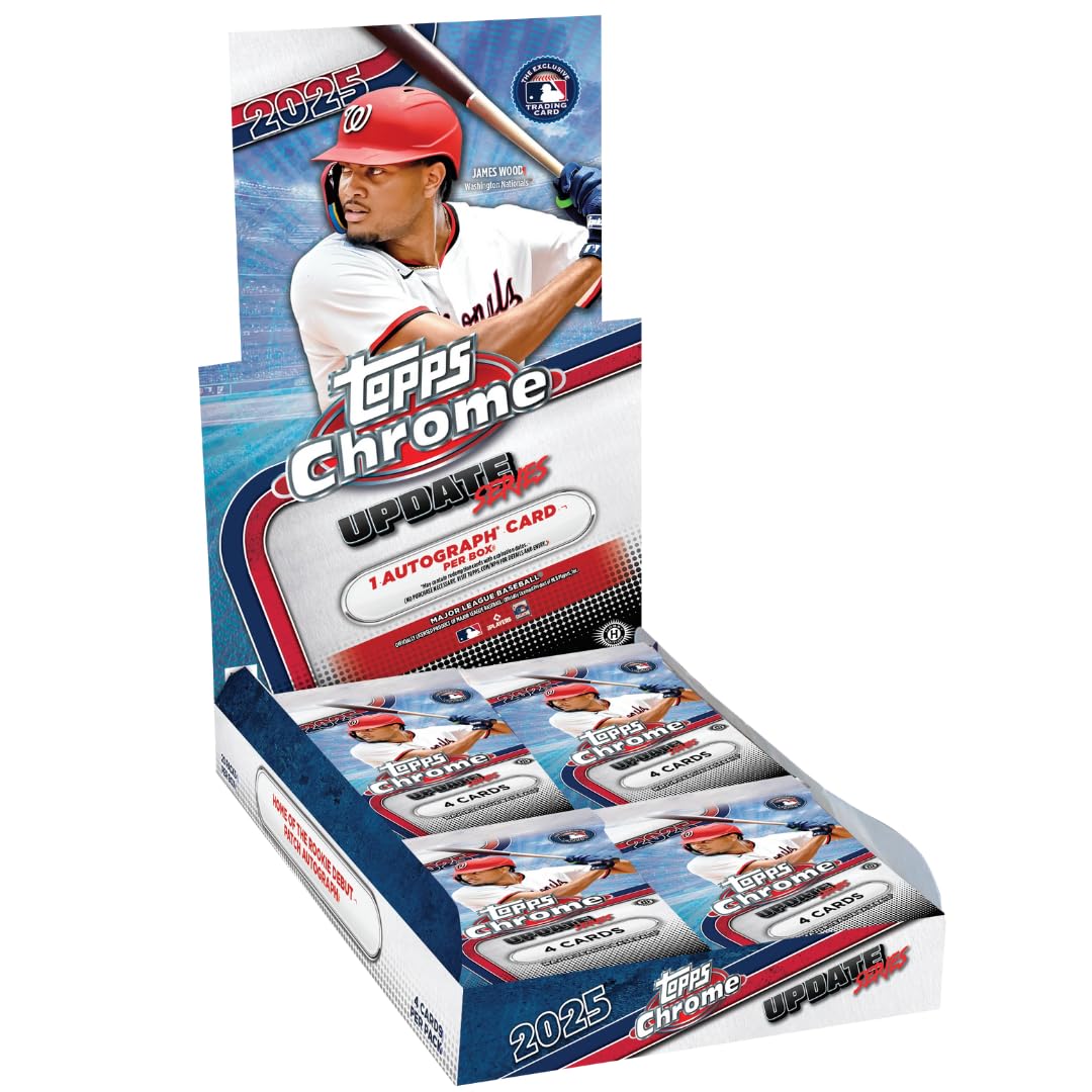 2025 Topps Chrome Baseball Update Hobby Box Factory Sealed 1 Autograph Card Per Box