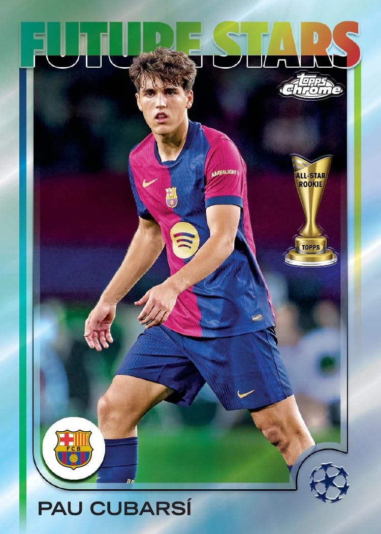 Topps 2024-25 Chrome UEFA Club Competitions Cards Hobby BOX (20 Packs Each)
