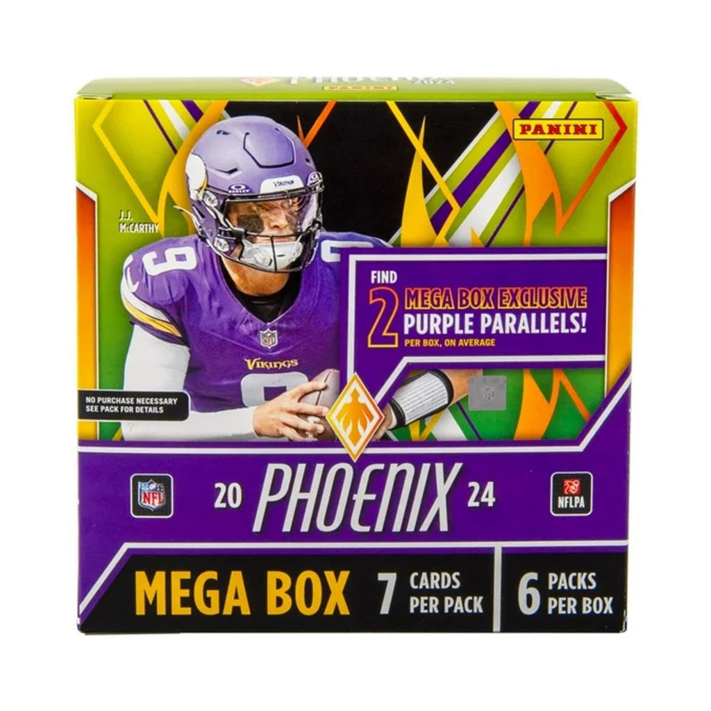 2024-25 Panini Phoenix NFL Football Mega Box – Retail Exclusive, 42 Cards, Color Blast Parallels, Rookie Cards, Official Trading Cards