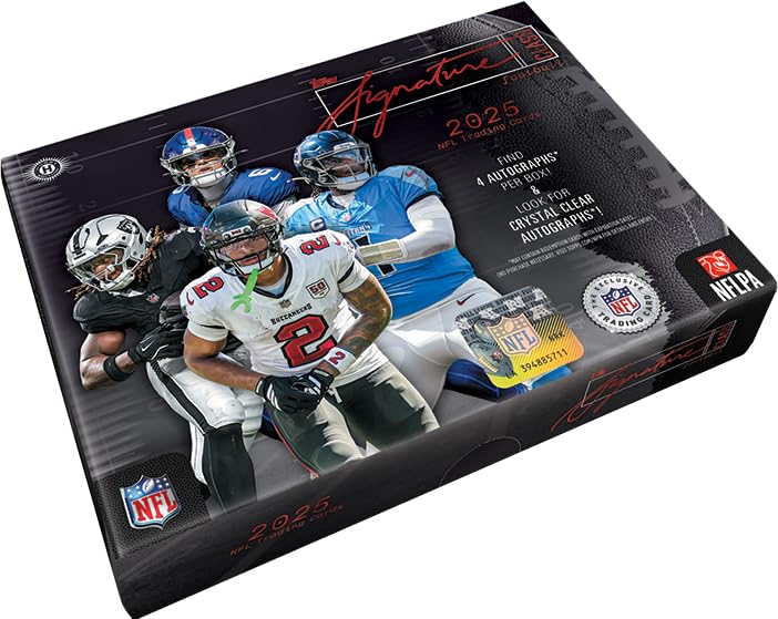 2025 Topps Signature Class Football Hobby Jumbo Box - 4 Packs, 4 Autos per Box