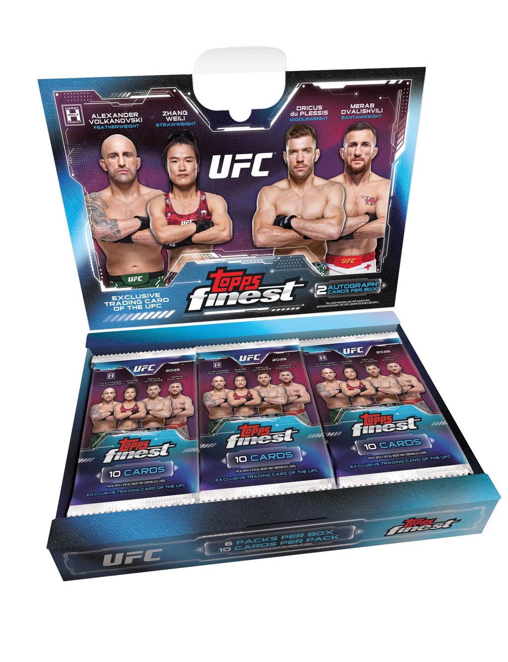 Topps 2025 UFC Finest Hobby Box - 2 Autographs Per Box