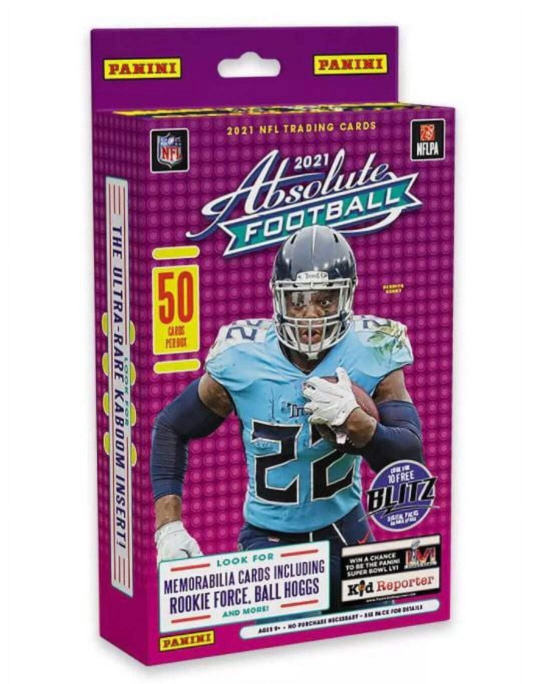 2021 Panini Absolute Football Trading Cards Hanger Box (50 cards per box)