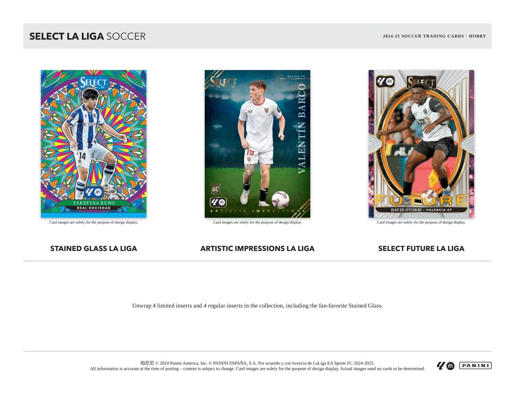 2024/25 Panini Select La Liga Soccer Hobby Trading Card Box (Three Autographs or Memorabilia Cards Per Box)
