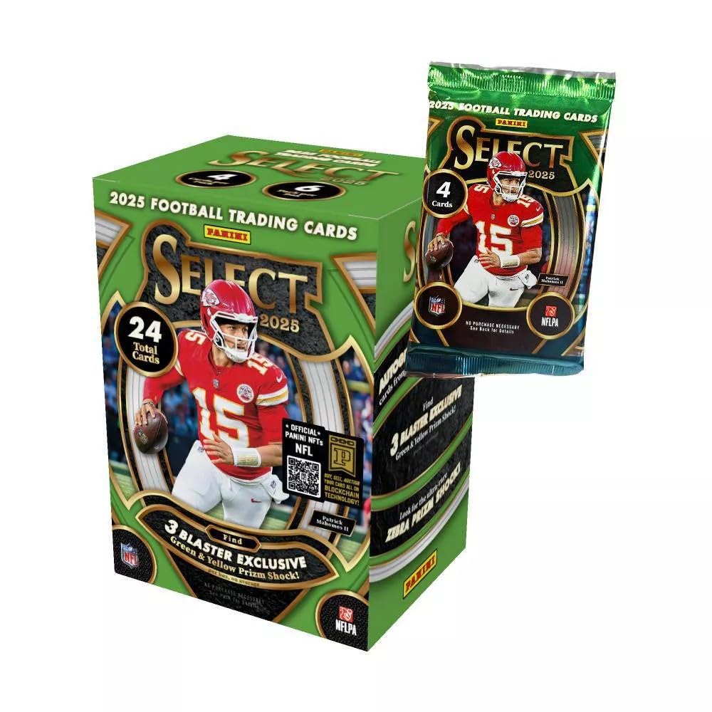 2025 Panini Select Football Blaster Box (Green & Yellow Prizm Shocks!)