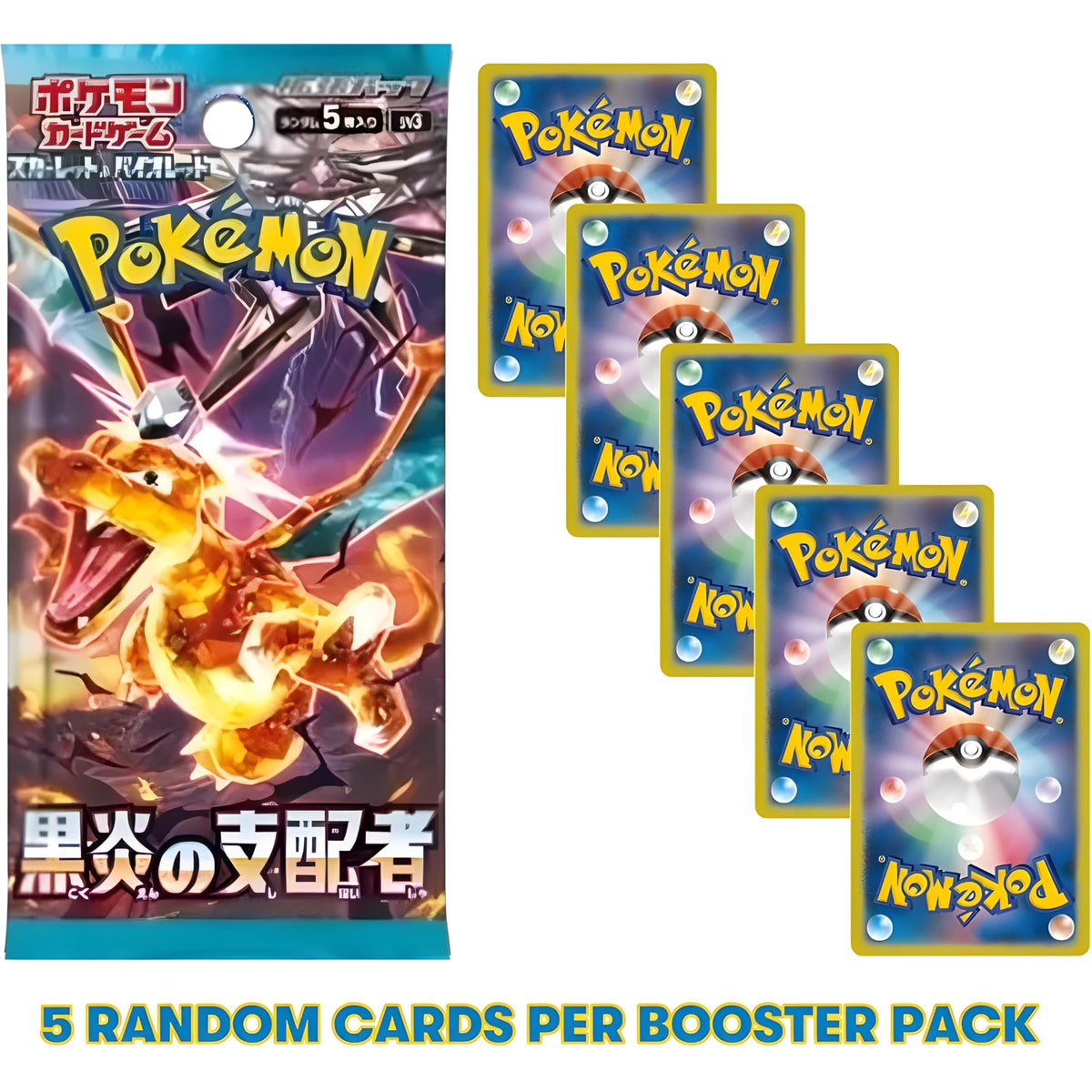Obsidian Flames Ruler of the Black Flame Japanese Booster Box (30 Packs), SV3 Japanese Edition of Obsidian Flames, Authentic Japanese Pokémon Cards, Scarlet & Violet Series, Titan Authenticated
