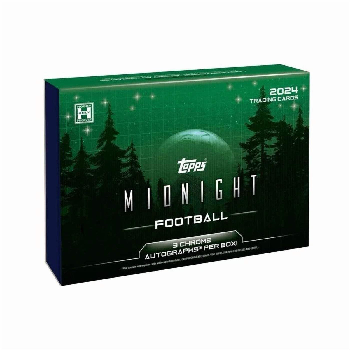 2024 Topps Midnight Football Hobby Trading Card Box (Three Autographs Per Hobby Box)