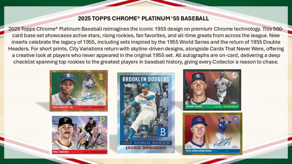 MLB 2025 TOPPS Chrome Platinum ’55 Baseball Value Box
