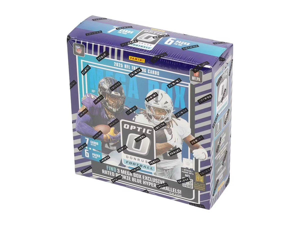 2025 Panini Donruss Optic Football Mega Trading Card Box (1 Autograph or Memorabilia Card Per Box)