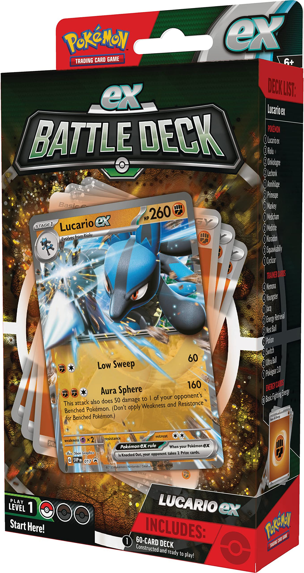 Pokémon Trading Card Game Ex Battle Decks Lucario or Ampharos