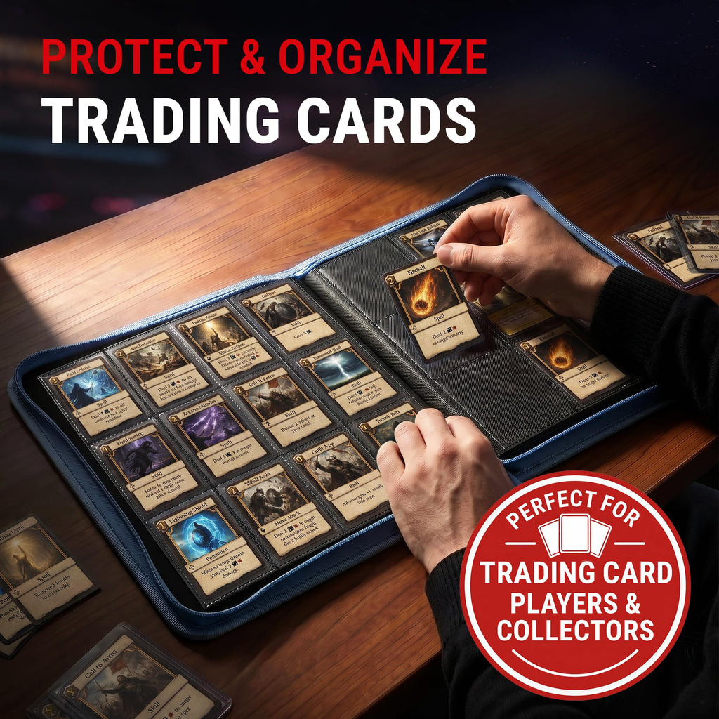Ultra Pro Pokemon Card Binder 12 Pocket Zippered Featuring Lucario – Trading Card Binder Holds 480 Cards Side Loading – Organizer for Sleeved Cards Storage Album for TCG Collectors – Ages 6+