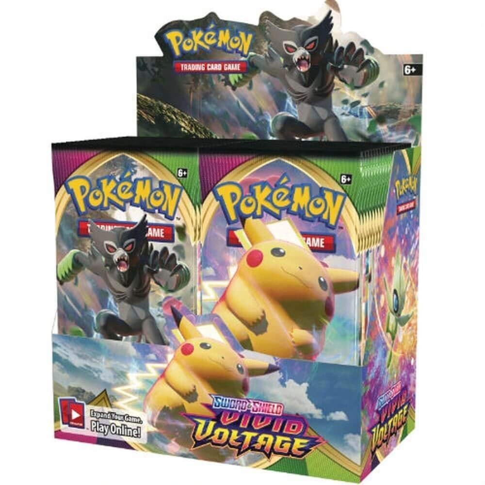 Pokemon Sword and Shield Vivid Voltage Booster Display