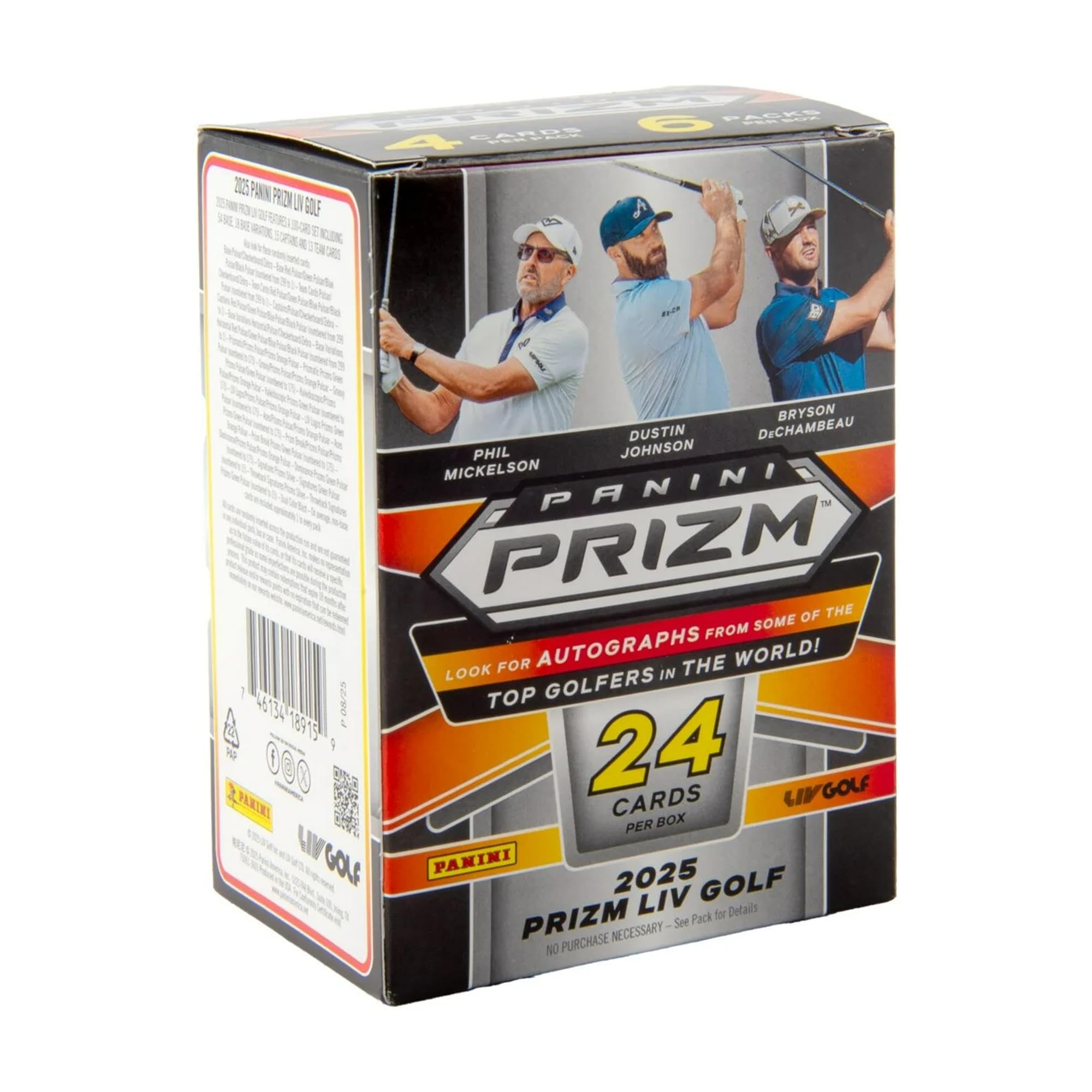 2025 Panini Prizm LIV Golf Blaster Box – Official Trading Cards – Retail Exclusive Parallels, Inserts & Rookies – Sealed Box