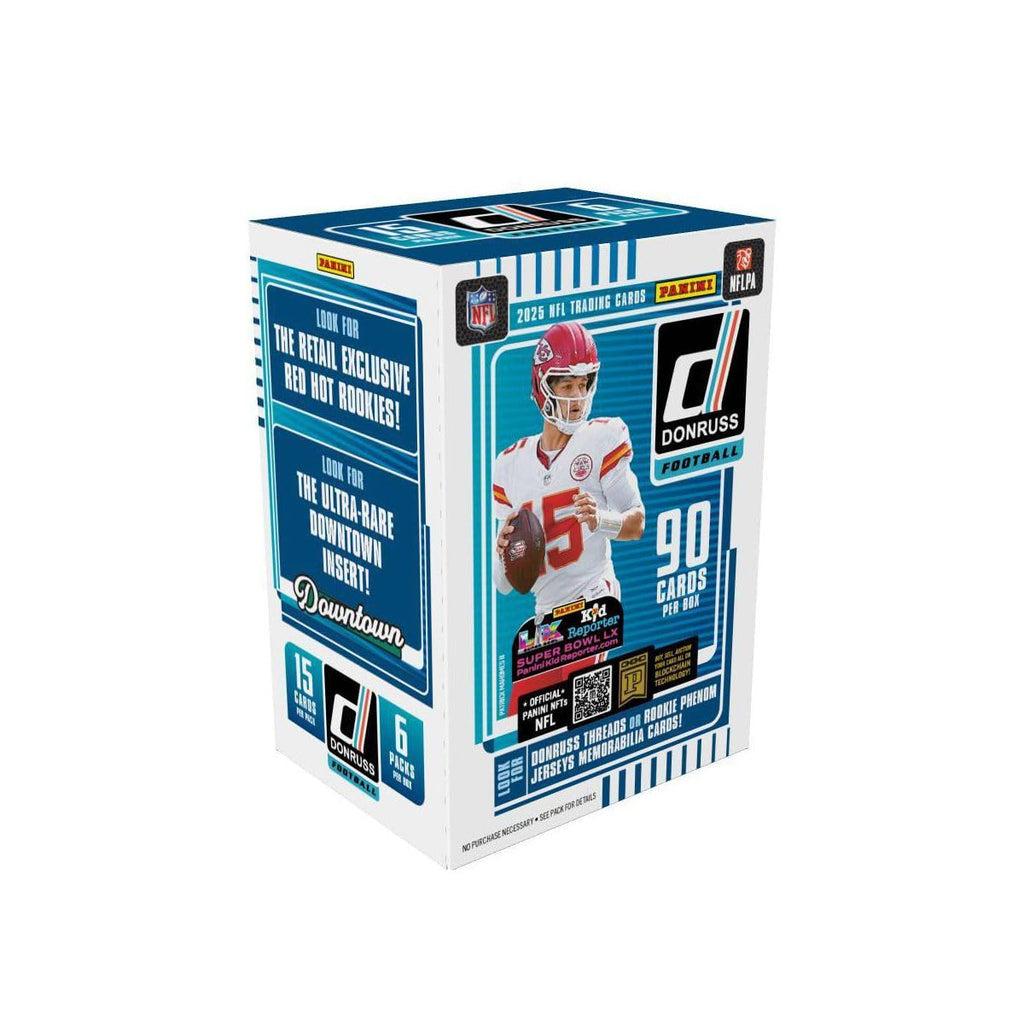 Panini 2025 NFL Donruss Football Trading Card Blaster Box (Blue Exclusives)