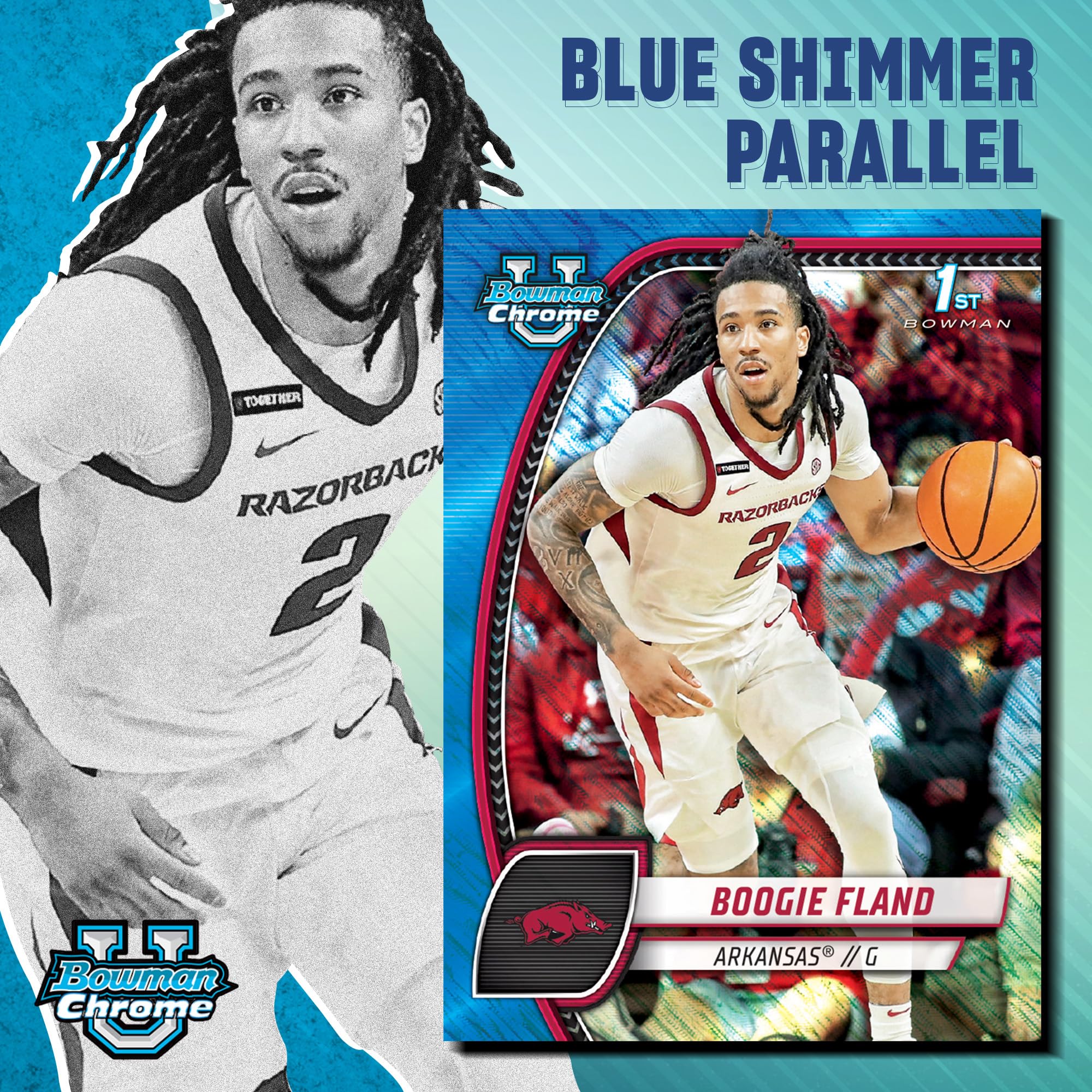 2024/25 Bowman University Chrome Basketball Factory Sealed Mega Box - College Team Sets