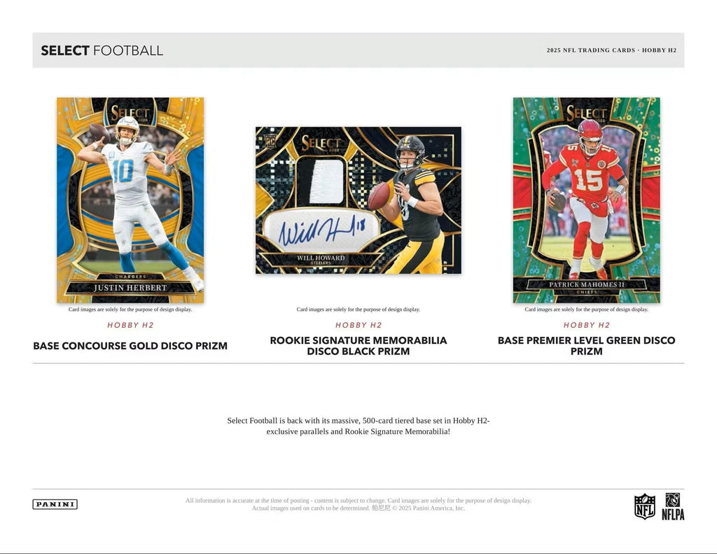 2025 Panini Select Football H2 Hobby Box