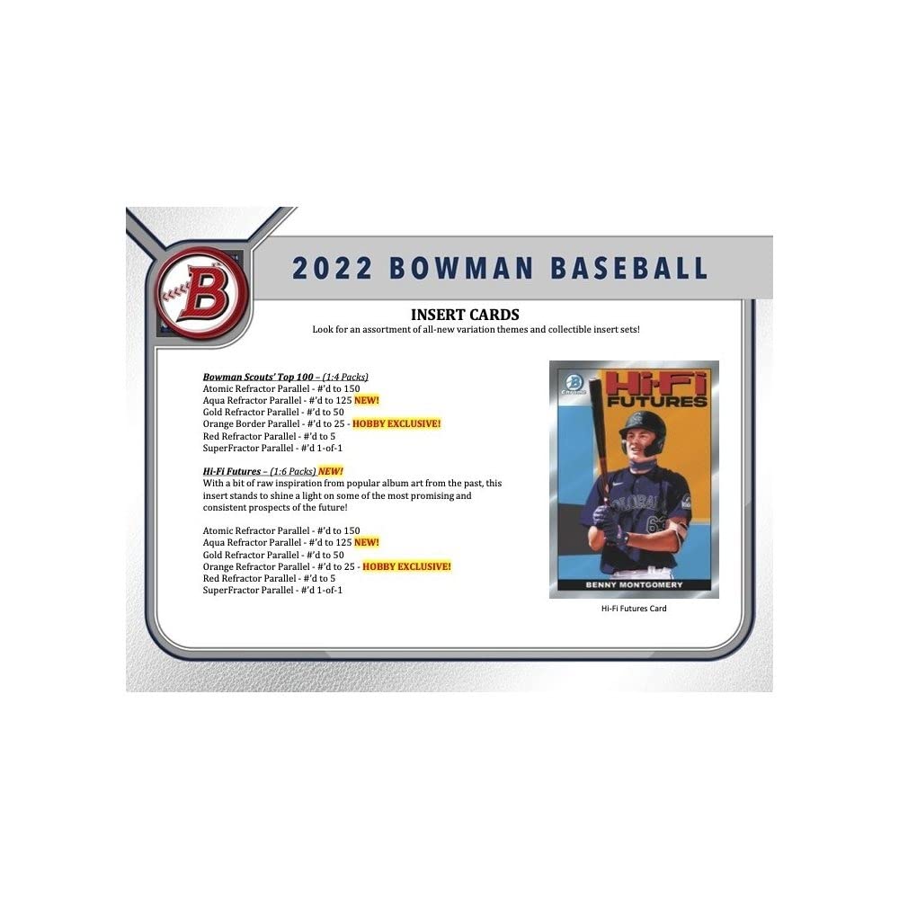 2022 Topps Bowman Baseball Trading Card Mega Box