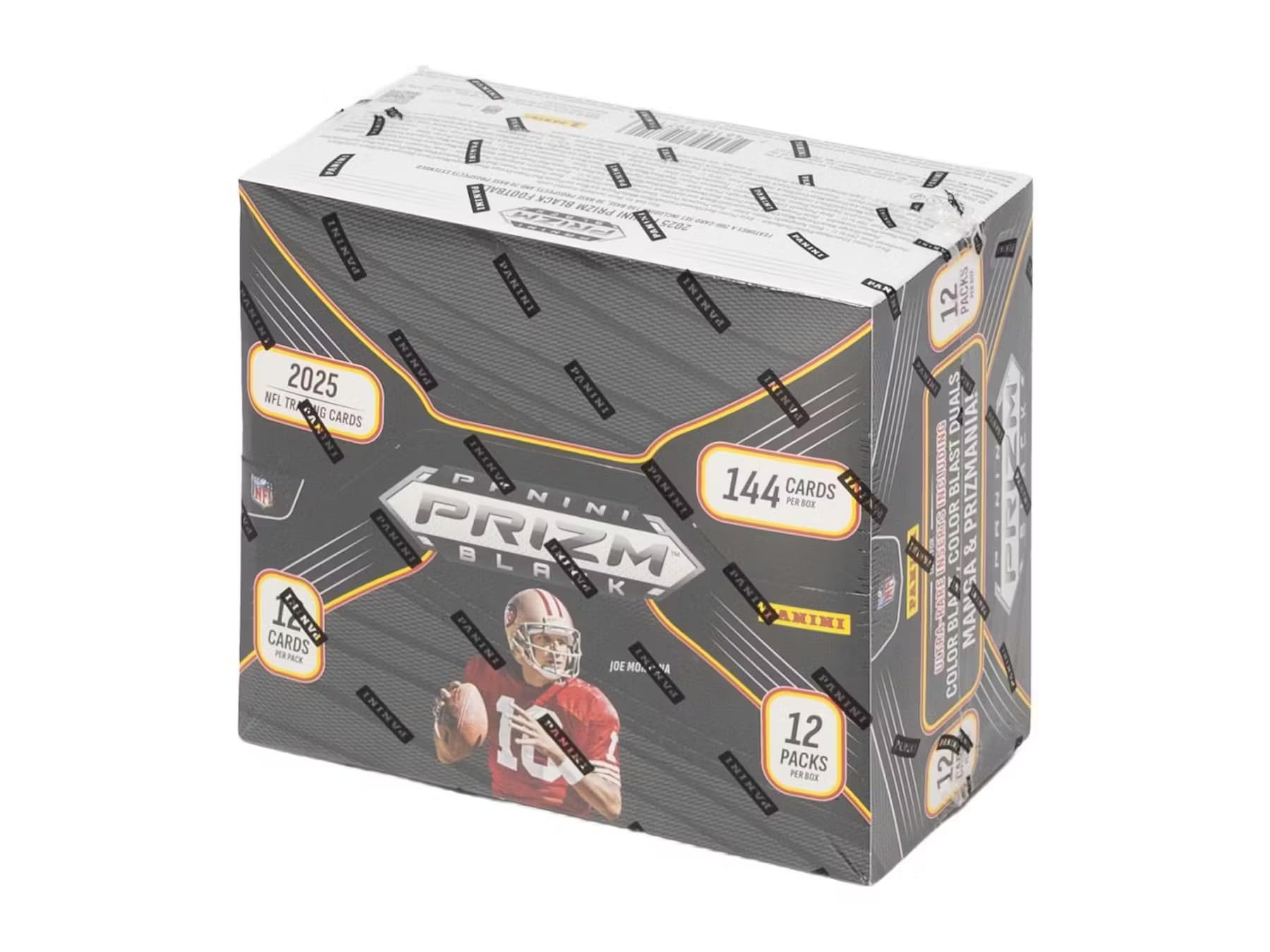 2025 Panini Prizm Black Football Hobby Trading Card Box (3 Autographs Per Box)