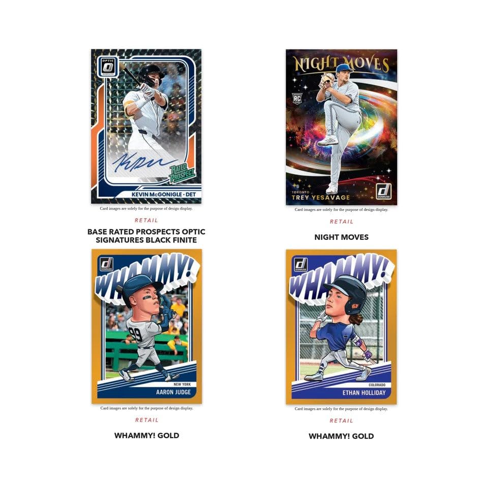 2026 Panini Donruss Baseball Retail Mega Box | Factory Sealed MLB Trading Cards | Exclusive Mega Box Parallels | Rated Prospects, Optic Cards, Inserts & Rare Chase Cards