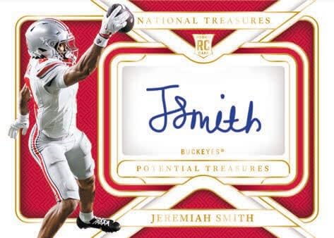 2025 Panini National Treasures Collegiate Football Hobby Trading Card Box (7 Autographs or Memorablia Per Box)