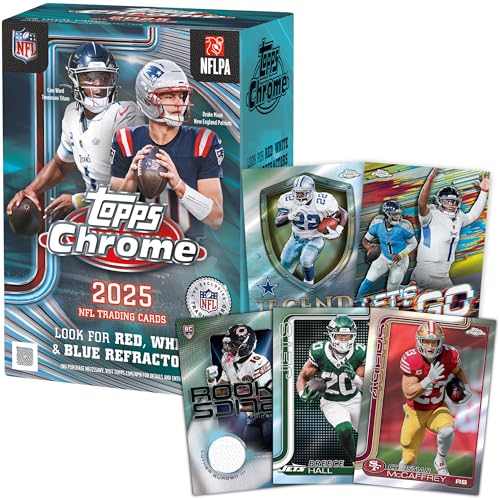 2025 Topps Chrome NFL Football - Factory Sealed - Value Box