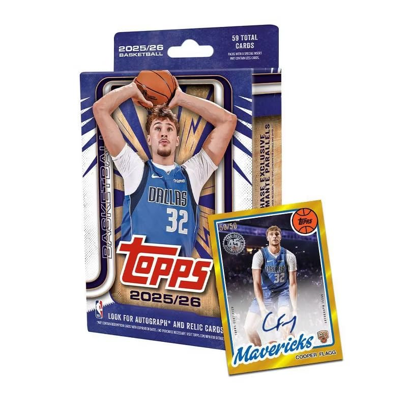 2025-2026 Topps NBA Basketball Trading Card Hanger Box 59 Total Cards