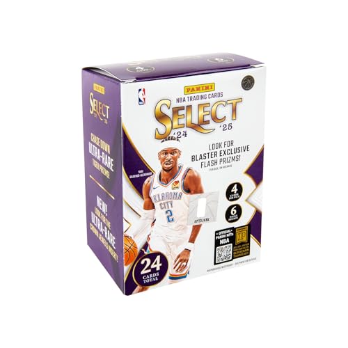 2024–25 Panini Select Basketball Blaster Box – Official NBA Trading Cards – Retail Exclusive Parallels, Inserts & Rookie Cards – Sealed Box