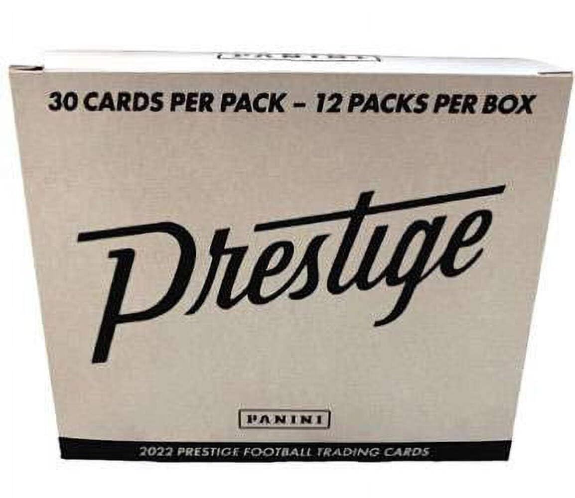 2022 Panini Prestige Football NFL Jumbo Fat Pack Display Box with 12 Packs - 360 Trading Cards Total - 30 Cards per Pack