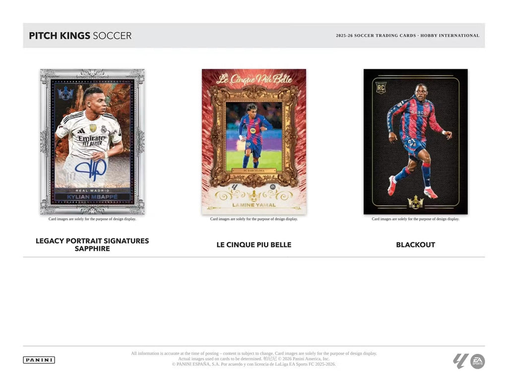 2025/26 Panini Pitch Kings Soccer Hobby International Trading Card Box (1 Autograph Per Box)