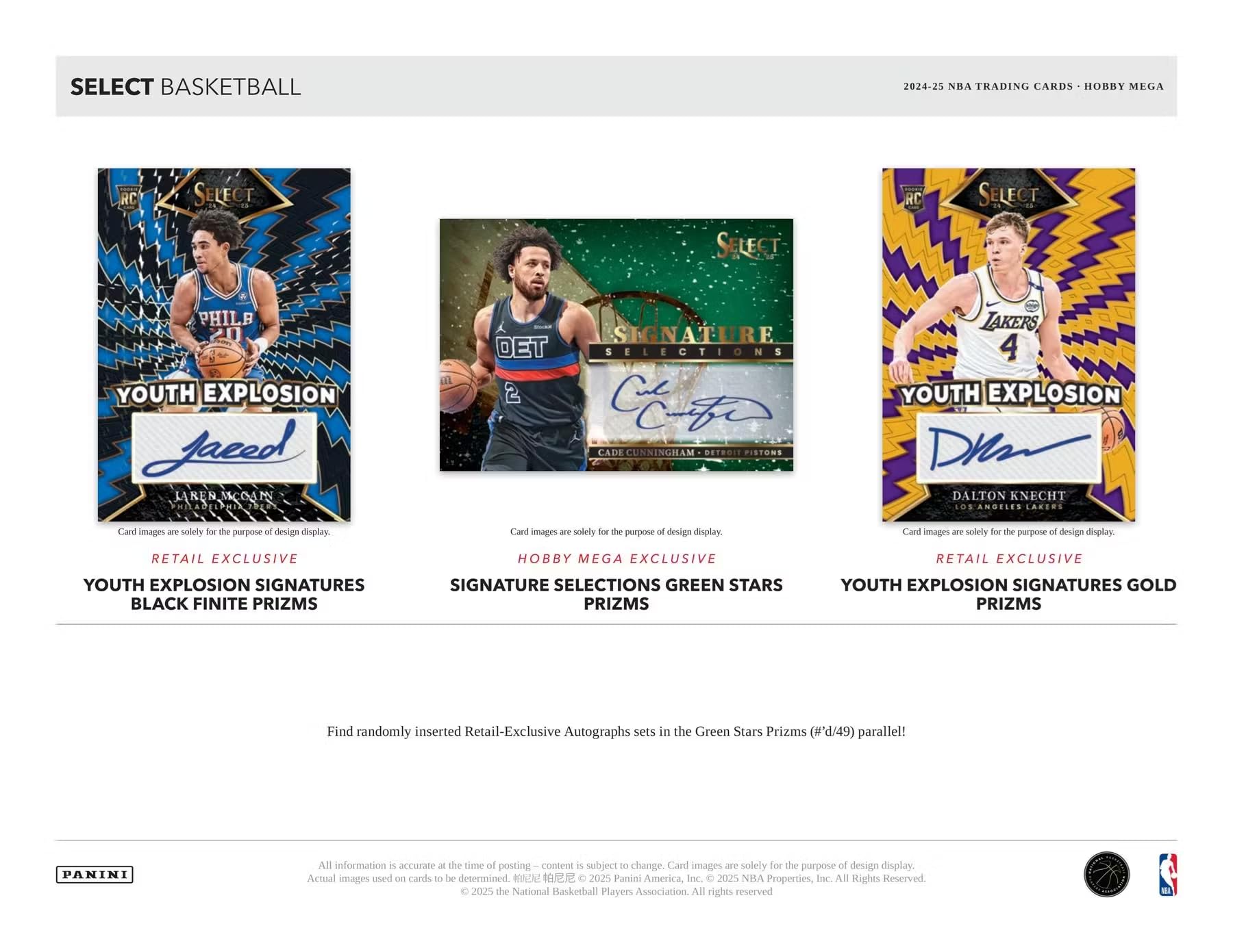 Panini 2024-25 Select Basketball Hobby Mega Trading Card Box (Green & Blue Stars Prizm)