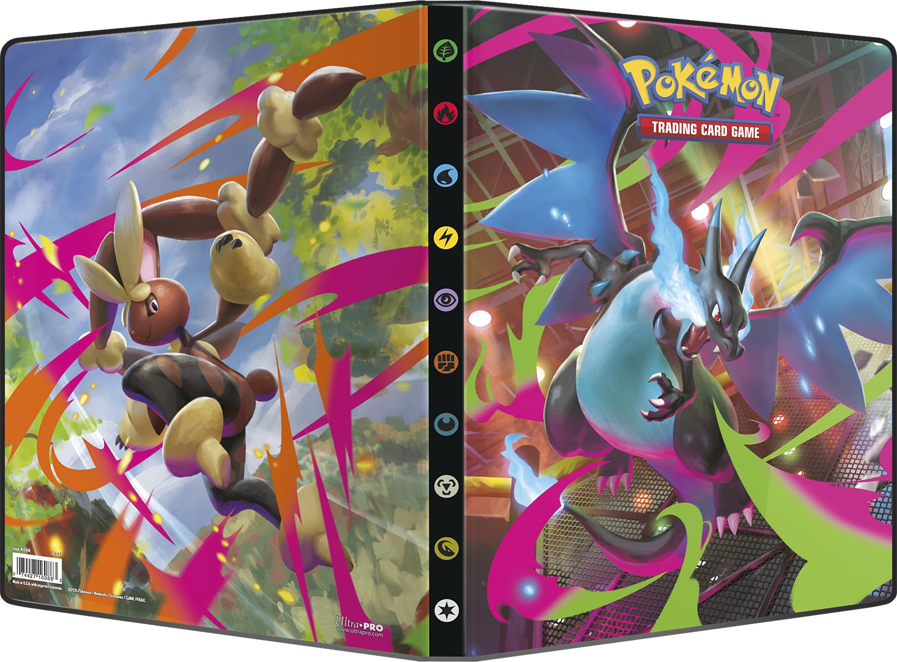 Asmodee - Ultra Pro - Pokémon - Mega Evolution: Fantasmagoric Flames (ME02): Pokémon cardholder - Capacity: 252 cards - Board games - Trading card accessory
