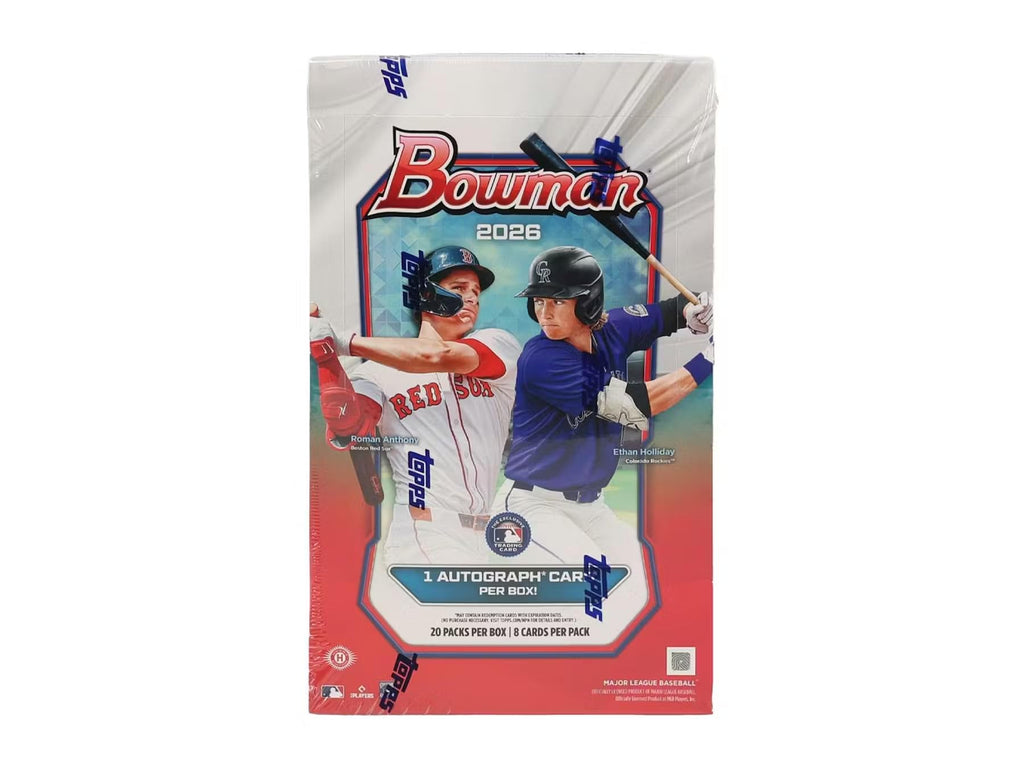 2026 Bowman Baseball Hobby Trading Card Box (1 Autograph Card Per Box)